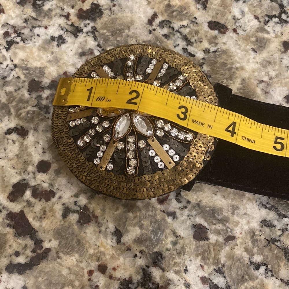 Y2K FP Anthropologie tribal-style belt with a concho buckle - Picture 11 of 11